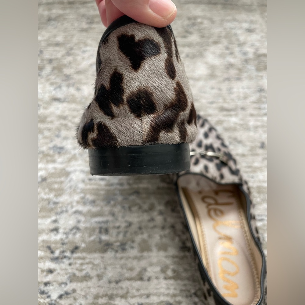 Sam Edelman Loraine Bit Leopard Real Calf Hair Loafers Womens Size 11 - Picture 10 of 12